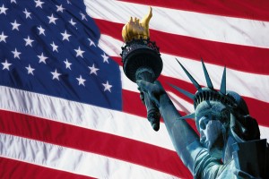 US Flag & Statue of Liberty